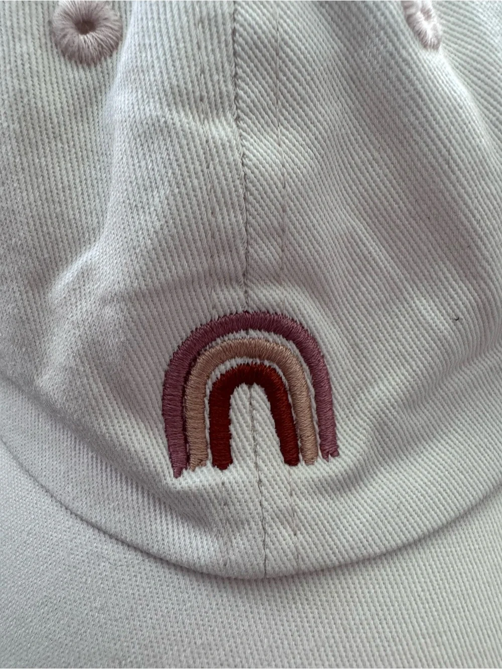 Binky bro neutral rainbow baseball Cap with Embroidered Accent toddle